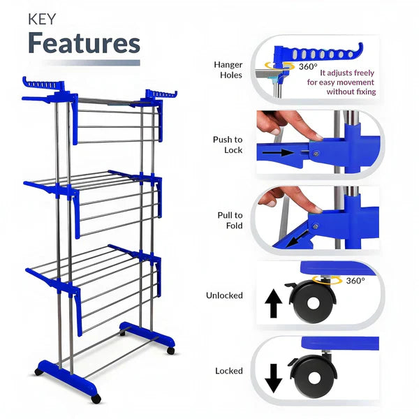 Mobile Foldable Drying Rack