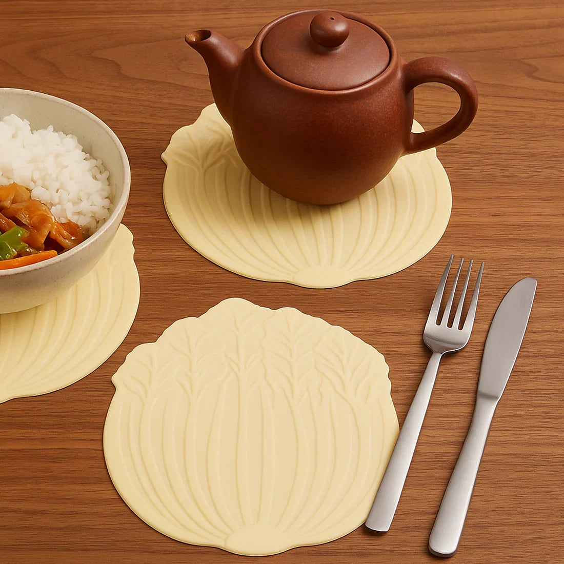 Leaf Silicone Coaster Set