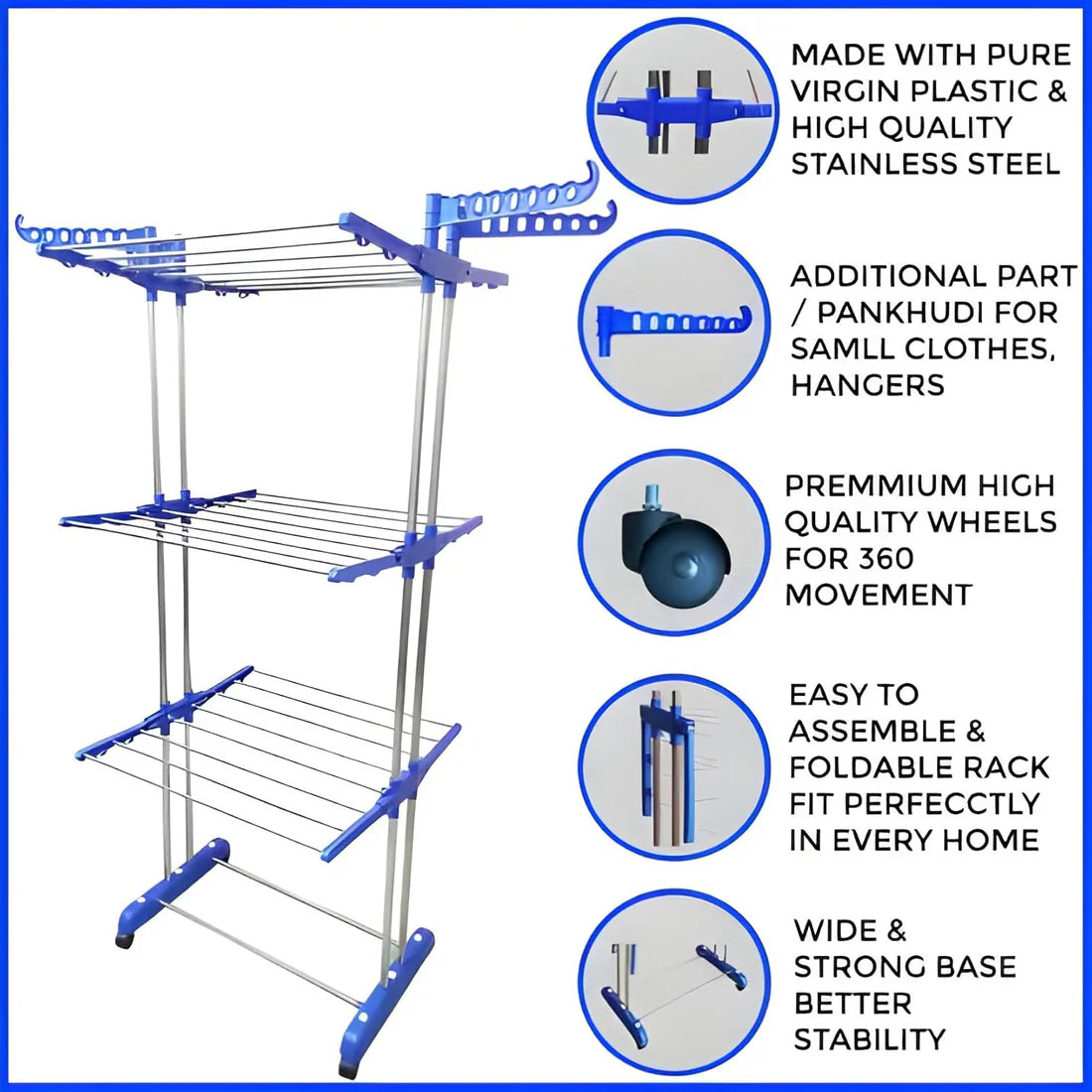 Mobile Foldable Drying Rack