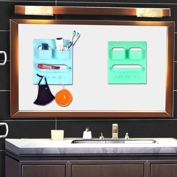 Plastic Unbreakable Soap Dish & Toothbrush Holder – Wall-Mounted