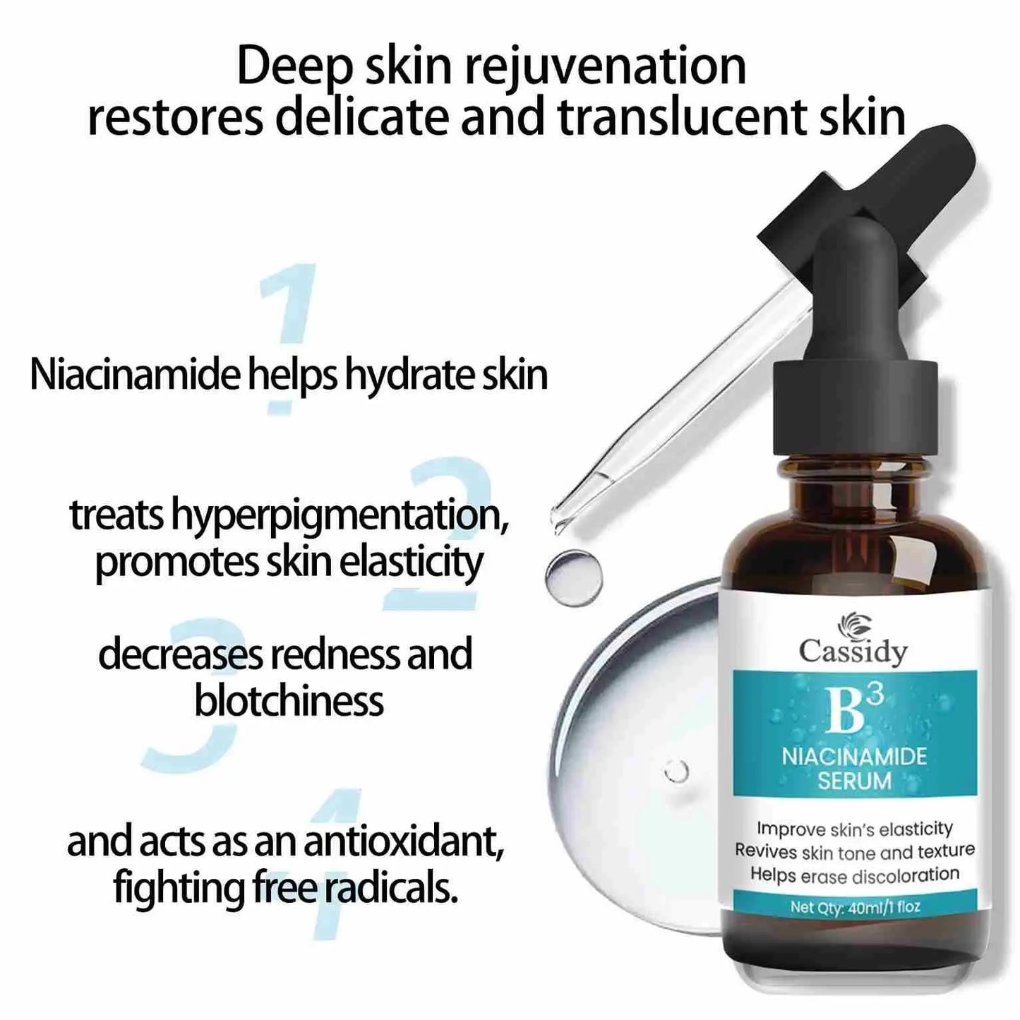 CASSIDY B3 Niacinamide Serum – 40ml x 2