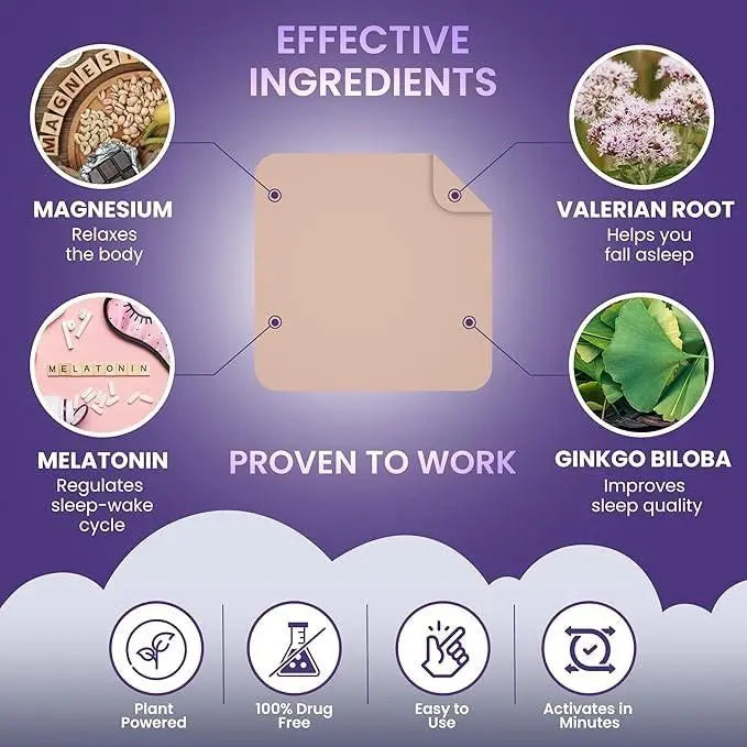 10 Natural Sleep Patches (Pack of 1)