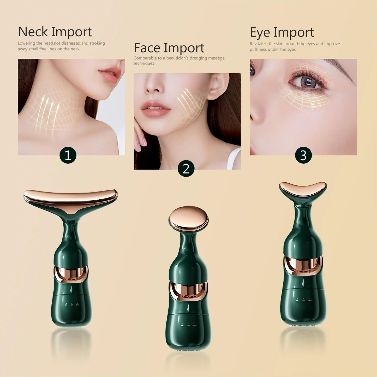 2 In 1 Anti-Wrinkle Facial Massager