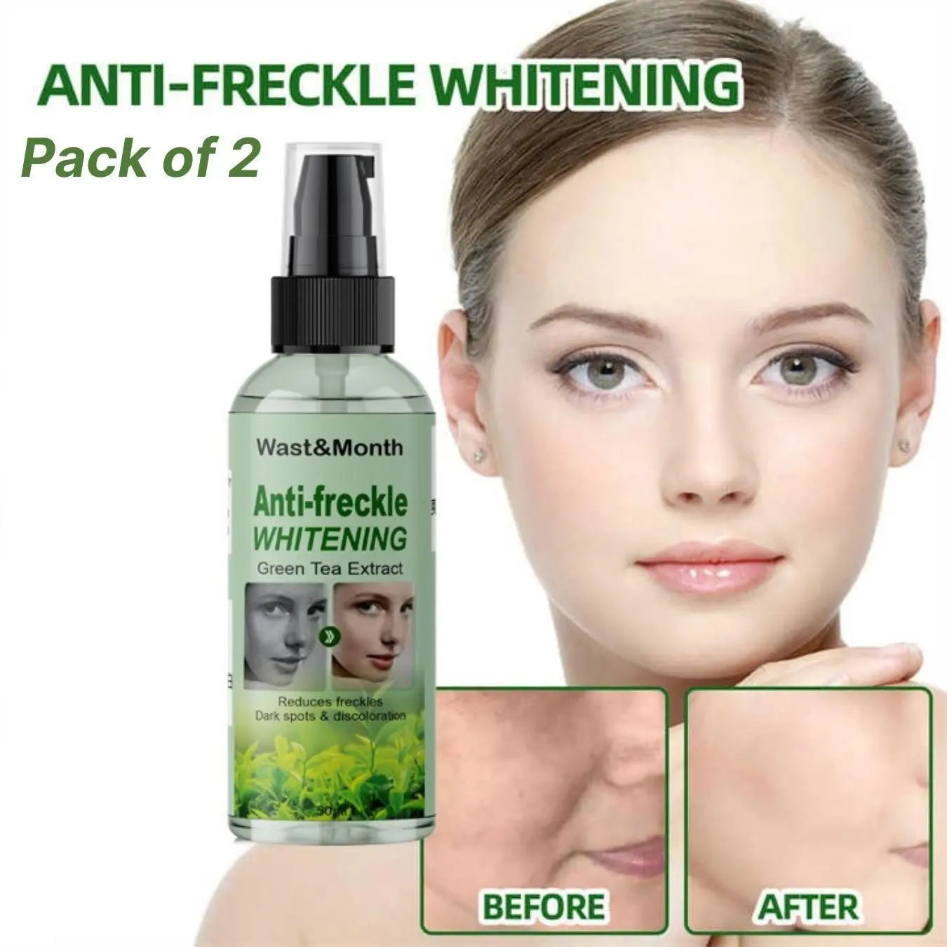 Anti-Freckle Green Tea Serum – 50ml (Pack of 2)