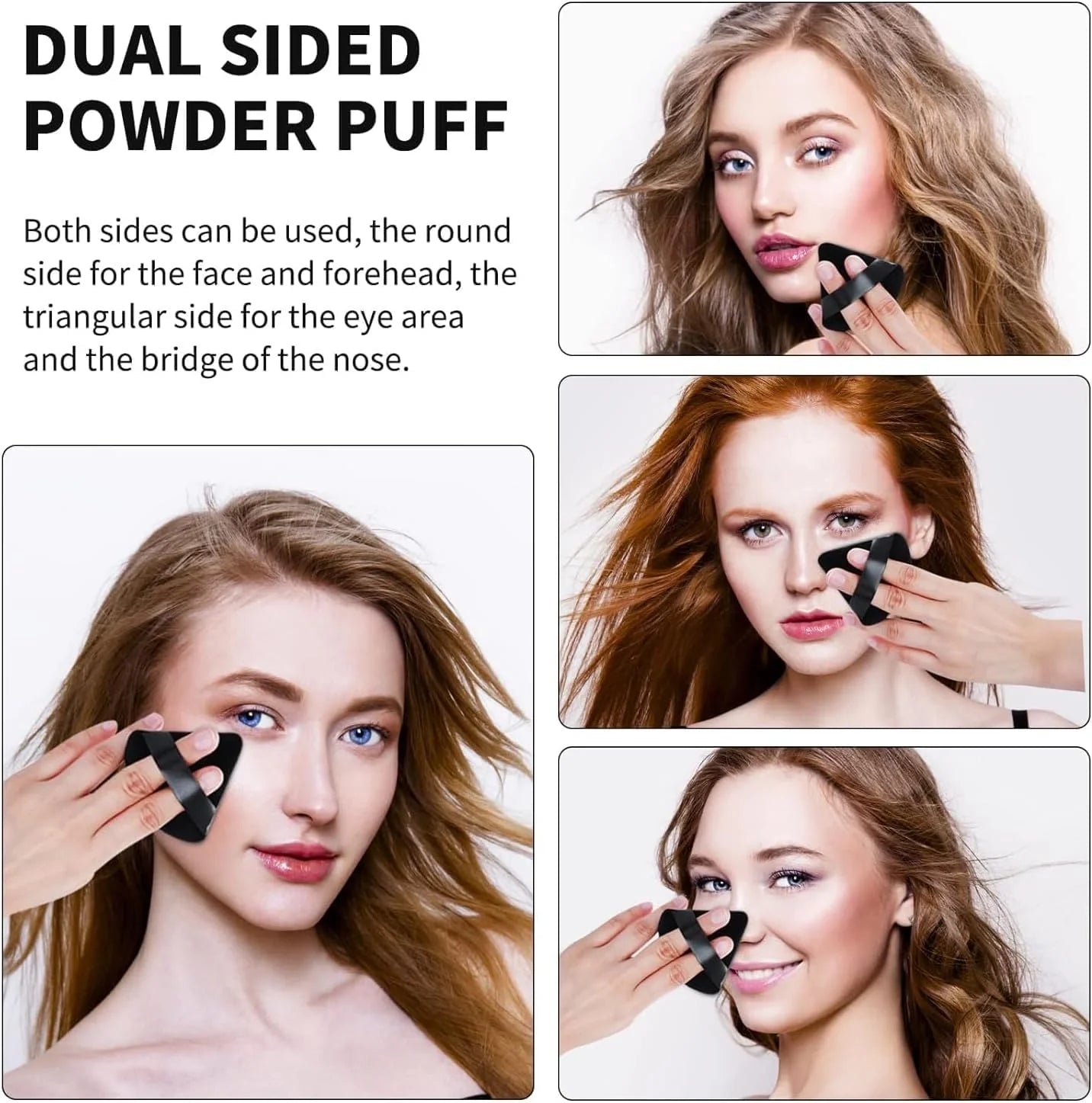 Triangle Makeup Powder Puff – Black