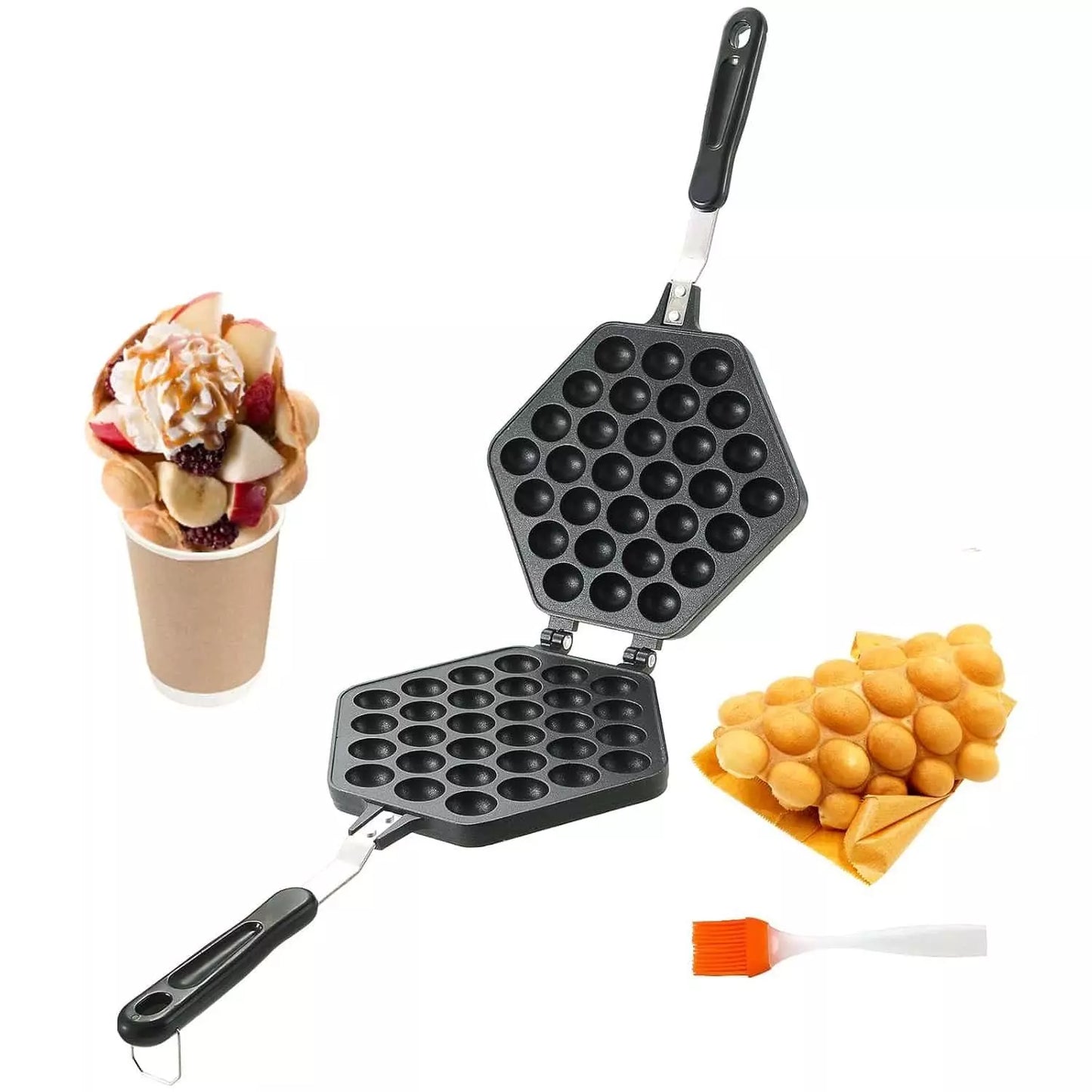 Non-Stick Bubble Waffle Pan