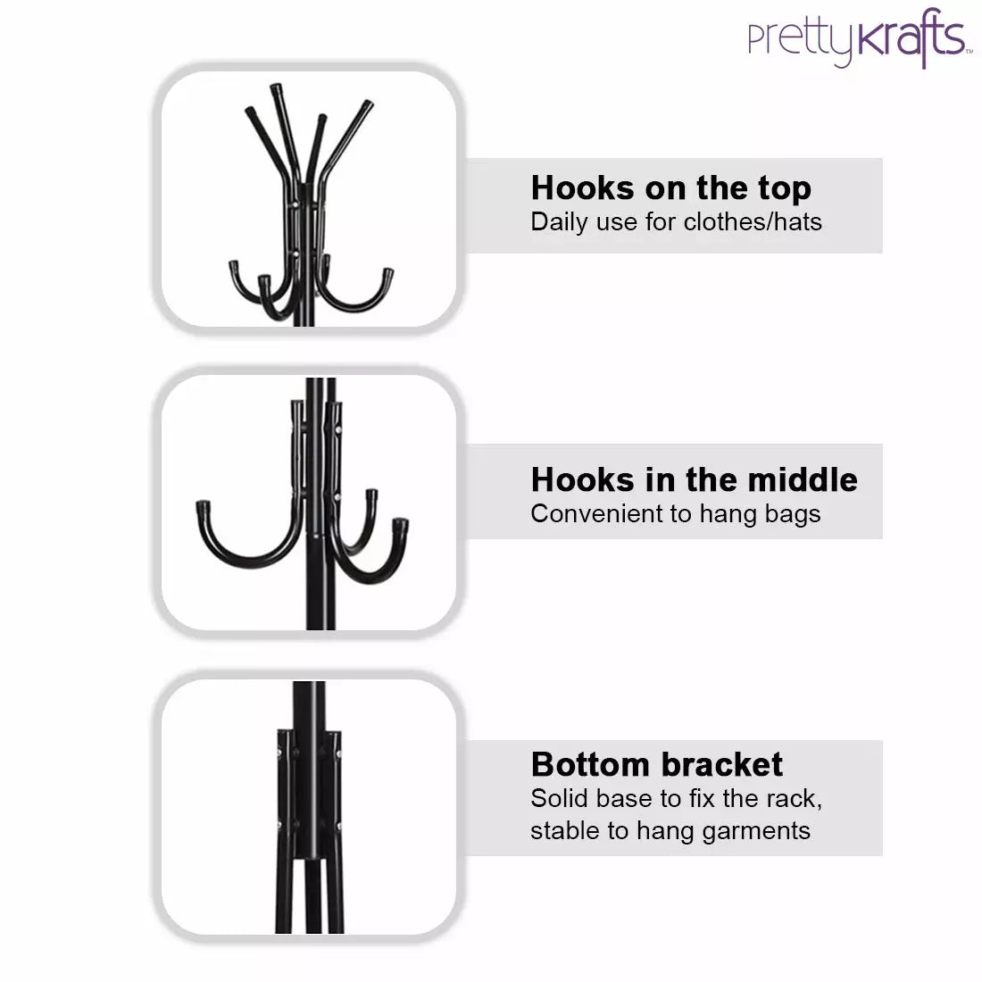 Space-Saving Coat Stand Rack