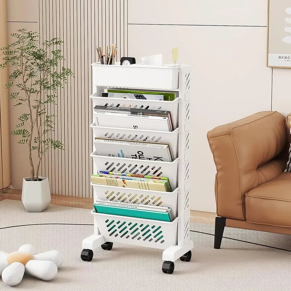 Rotating 5-Tier Book Rack