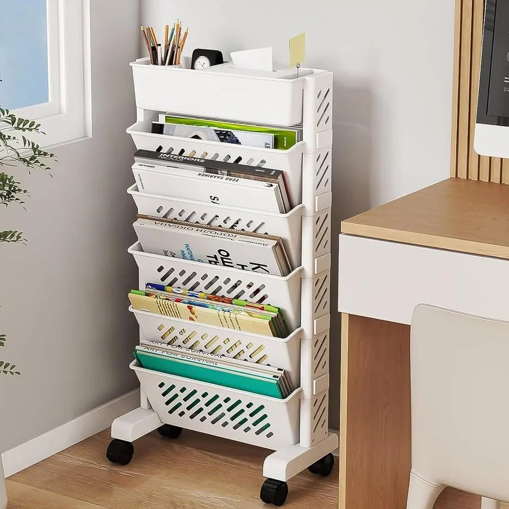 Rotating 5-Tier Book Rack