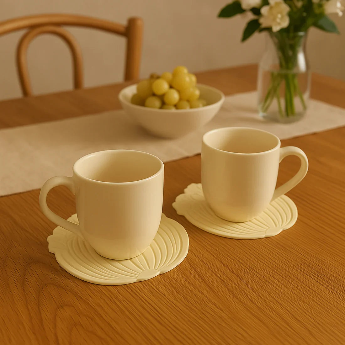 Leaf Silicone Coaster Set