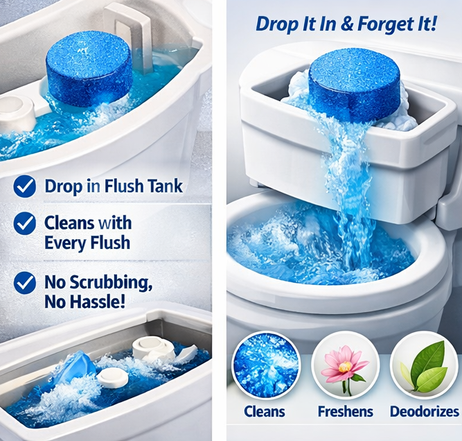 🌊 Automatic Toilet Bowl Cleaner Tablets - 10 Tablets