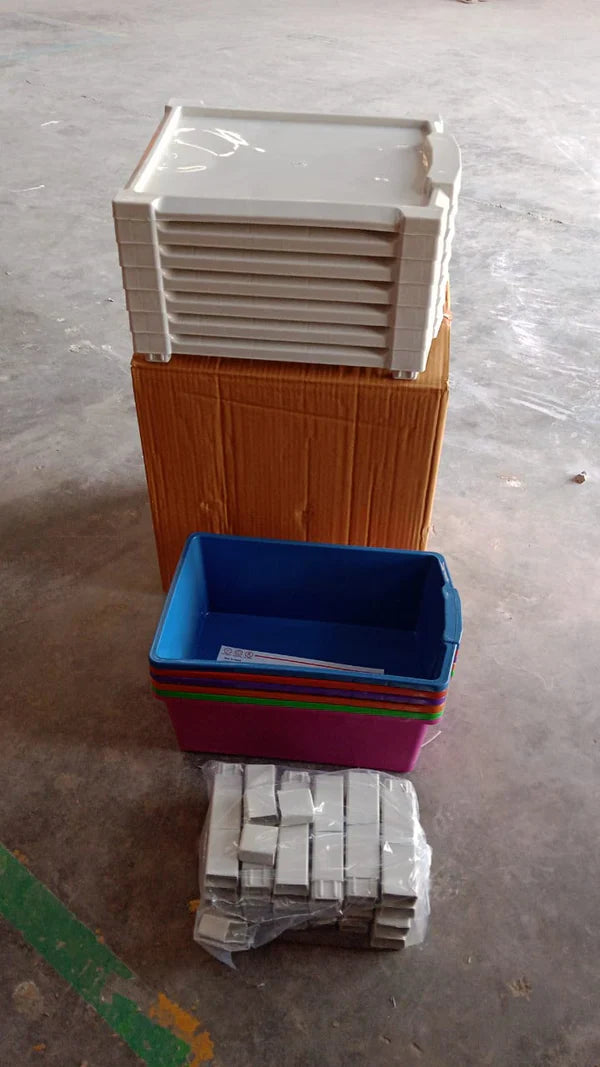 Colorful 6-Tier Storage Drawers