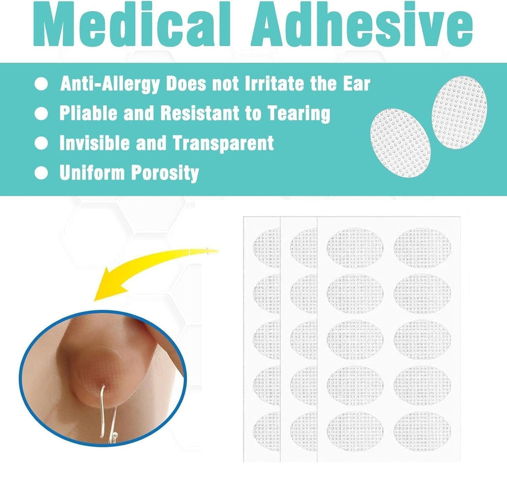 Pain-Free Earring Support Patches (100 Pieces)