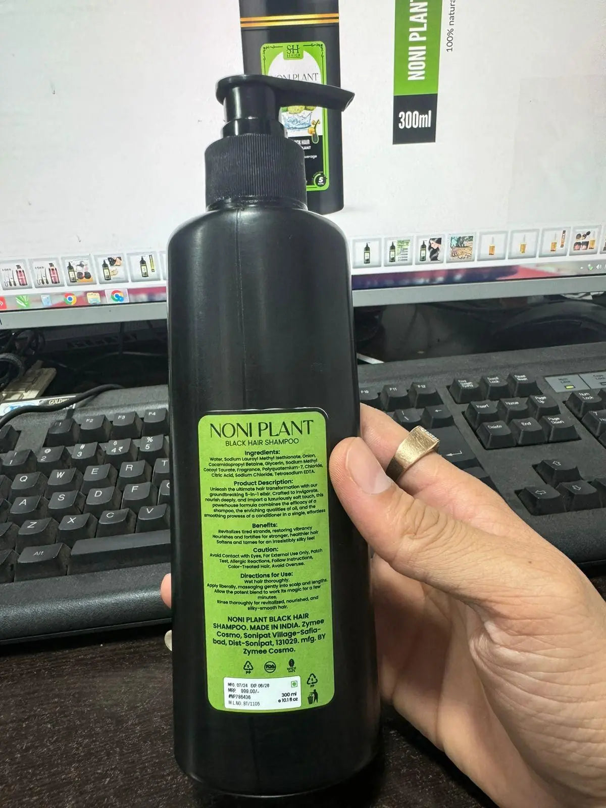 Noniplant Black Hair Shampoo – 300ml (Pack of 2)