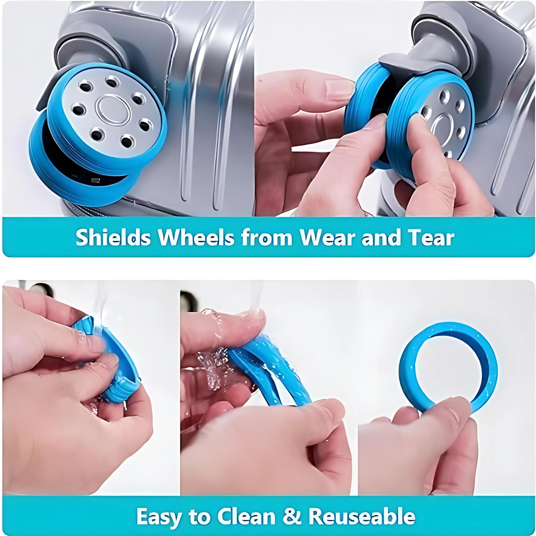 4 Pcs Luggage Wheel Covers For Suitcase