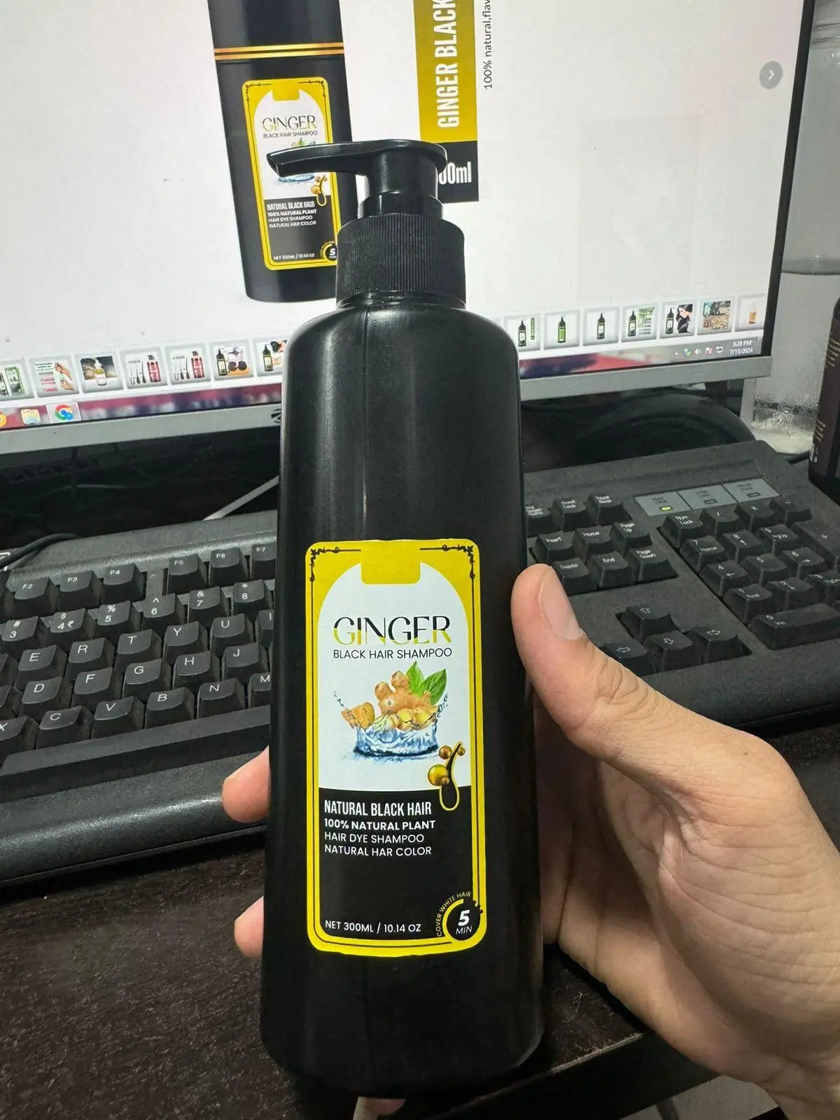 Ginger Black Hair Shampoo – 300ml