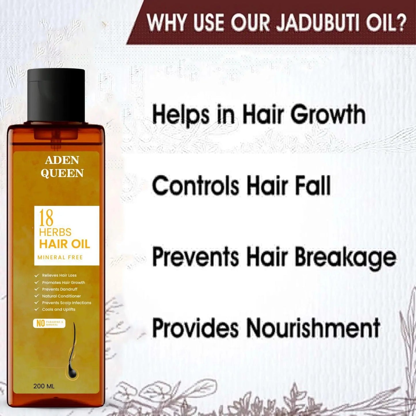 Aen Queen 18 Herbs Hair Oil – Pack of 2