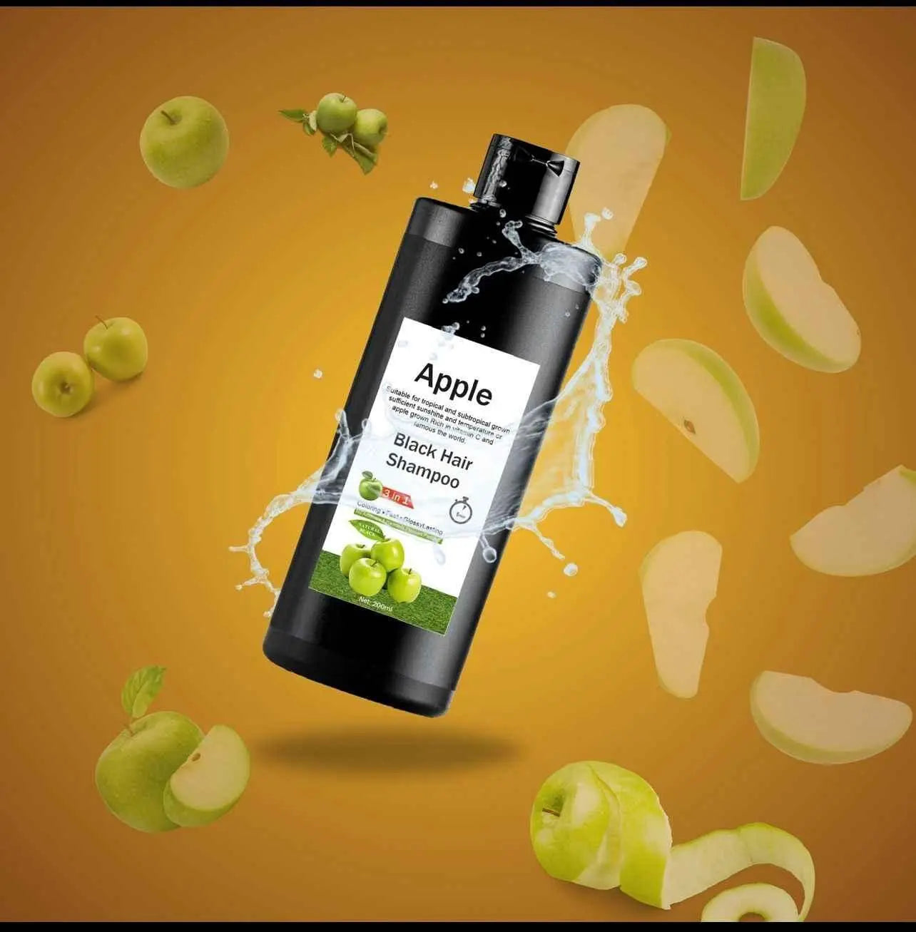 Apple Black Hair Shampoo – 200ML