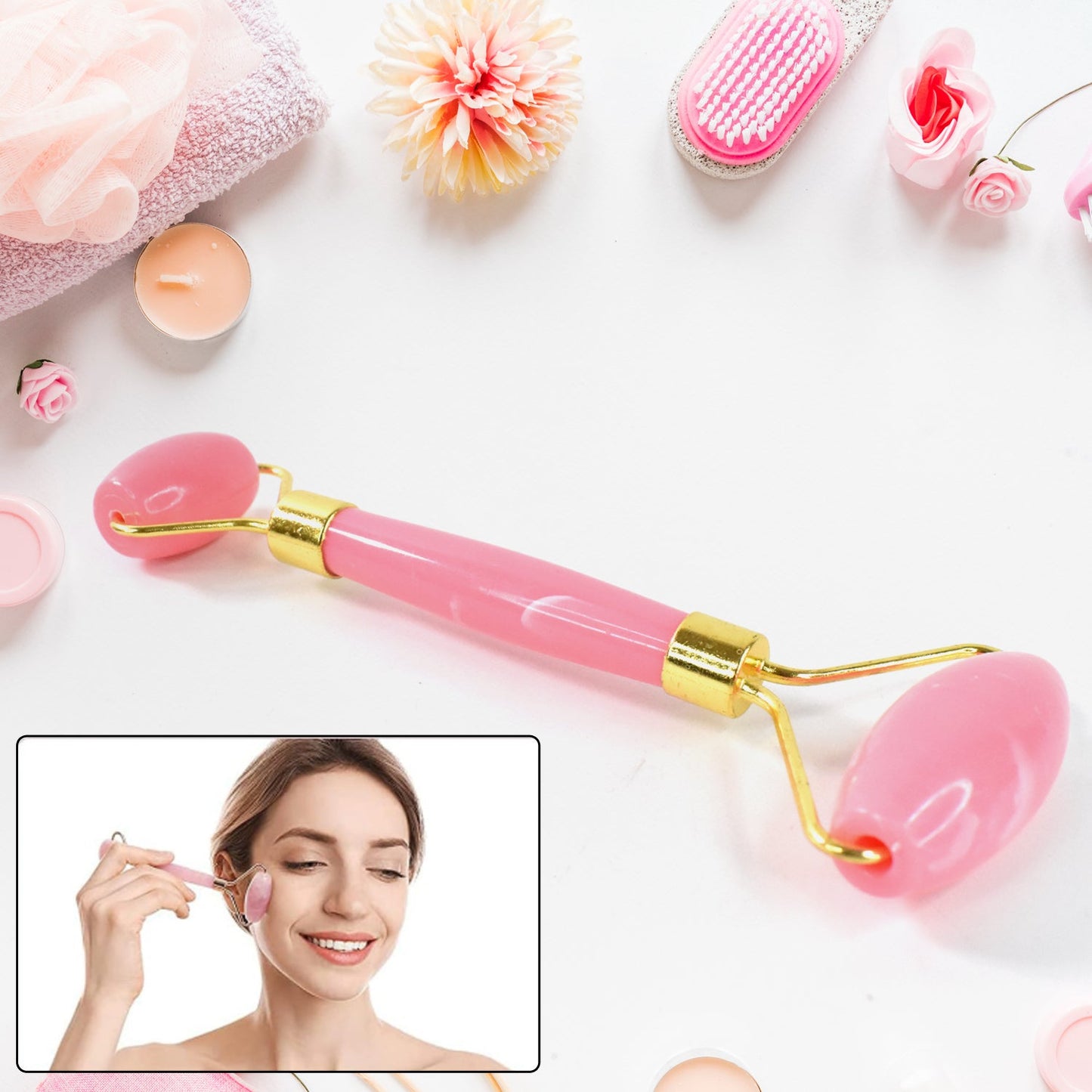Double Ended Smooth Facial Massage Roller