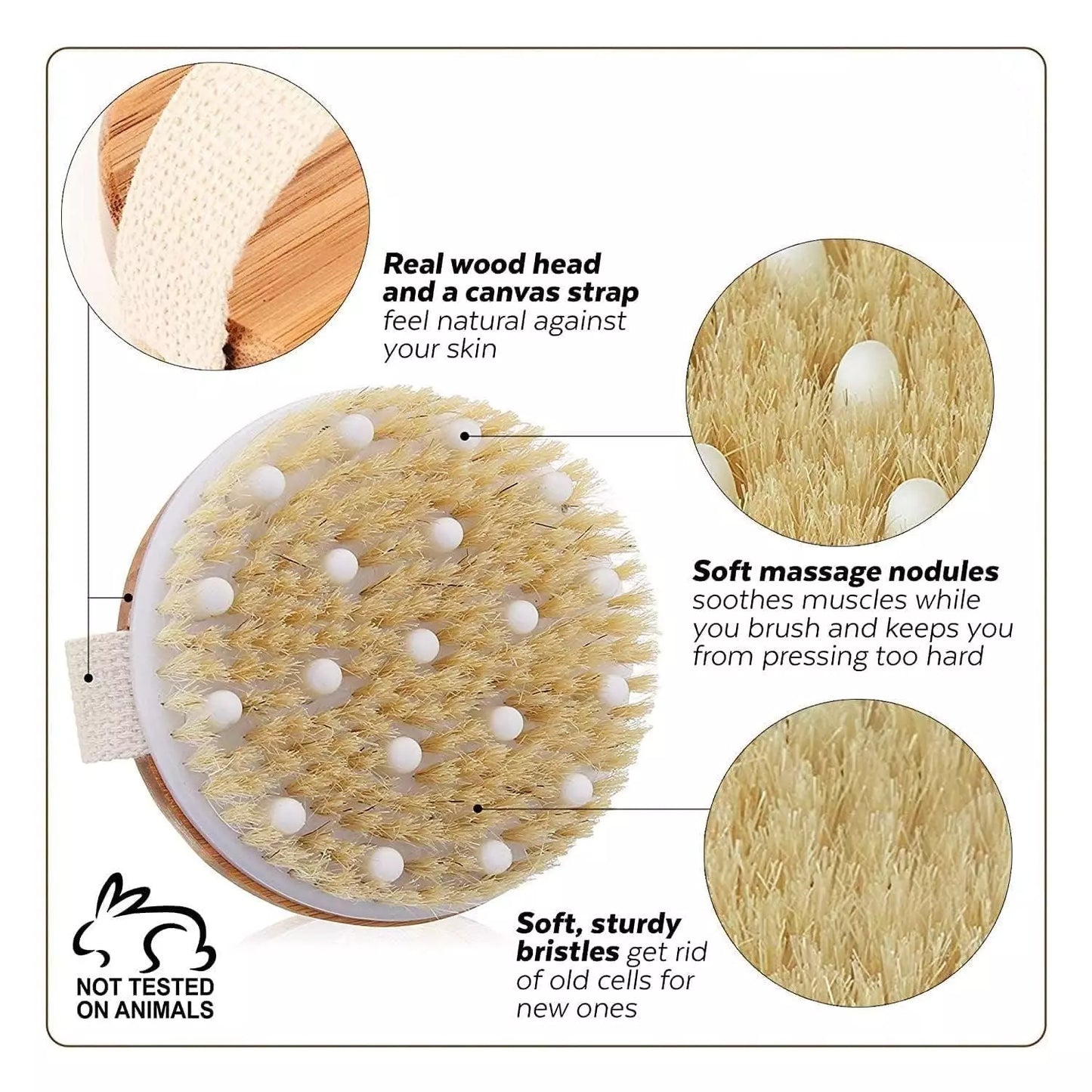 Natural Wooden Bath Brush