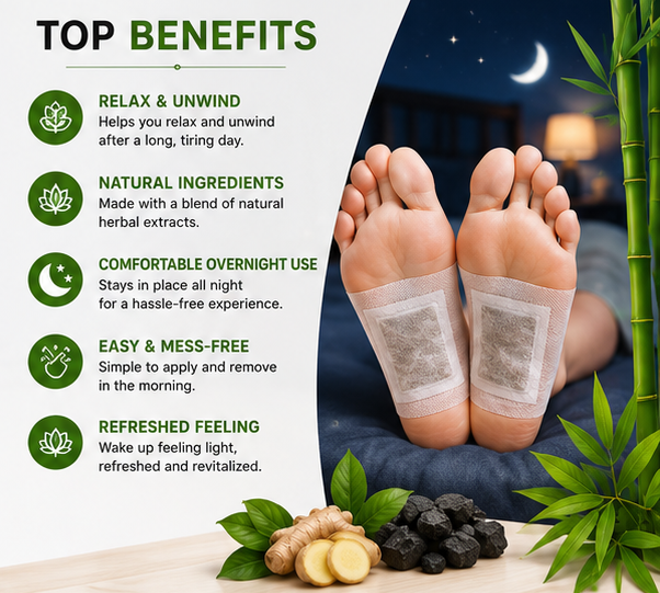 Myallmall Organic Natural Ingredients Detox Foot Pads for Body | Pack of 10